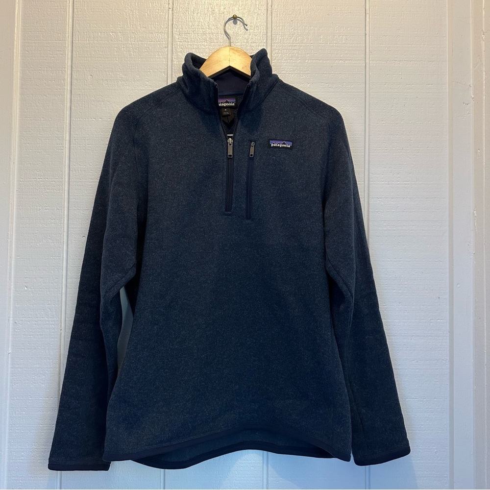MENS Patagonia 1/4 Zip Better Sweater, Navy, Size M